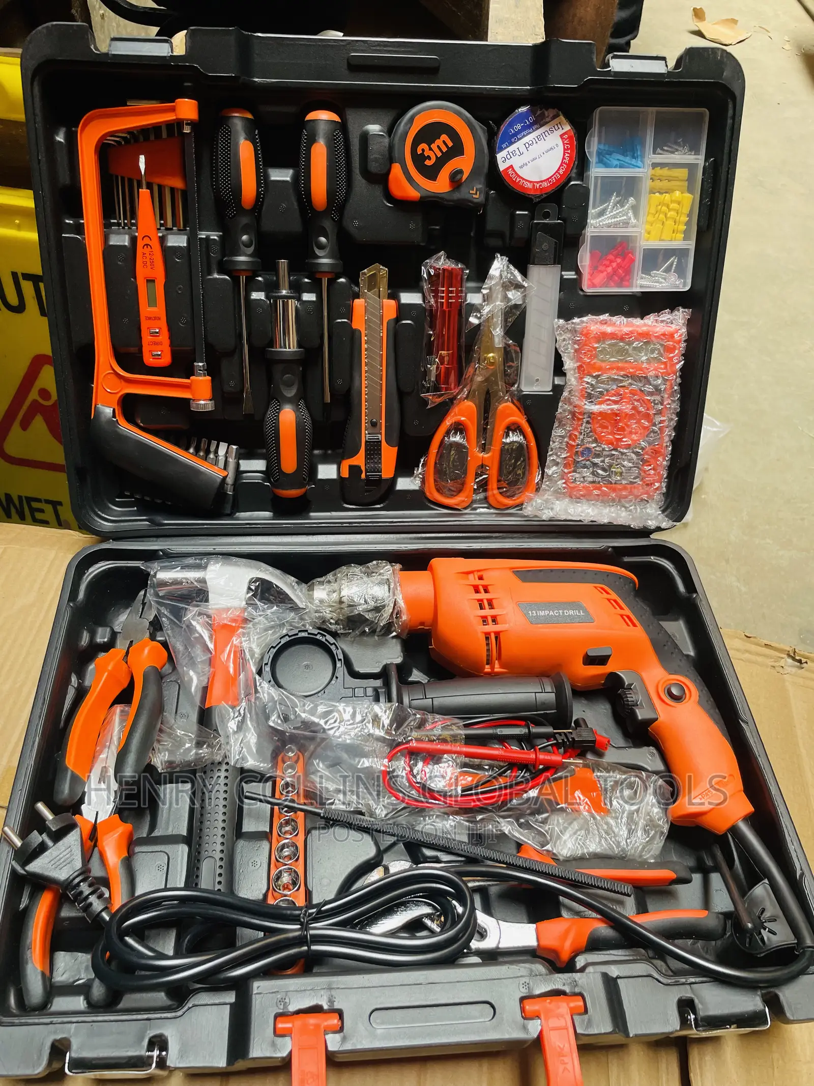 Electrical Tools Box With Electric Drilling Machine