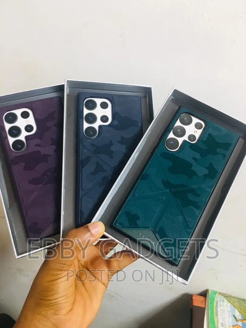 J-Case Case With Kickstand Leather Cover for S24ultra