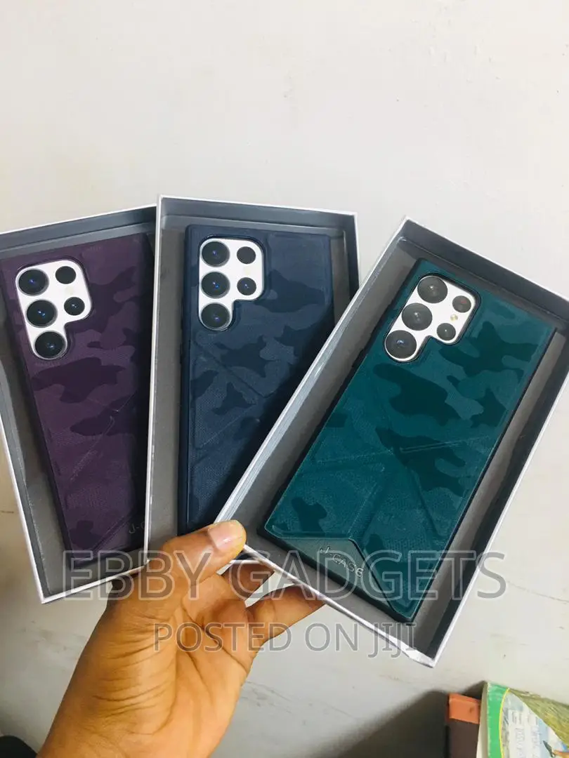 J-Case Case With Kickstand Leather Cover for S24ultra