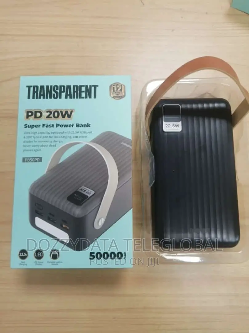 Transparent 50000mah 20w Powerbank