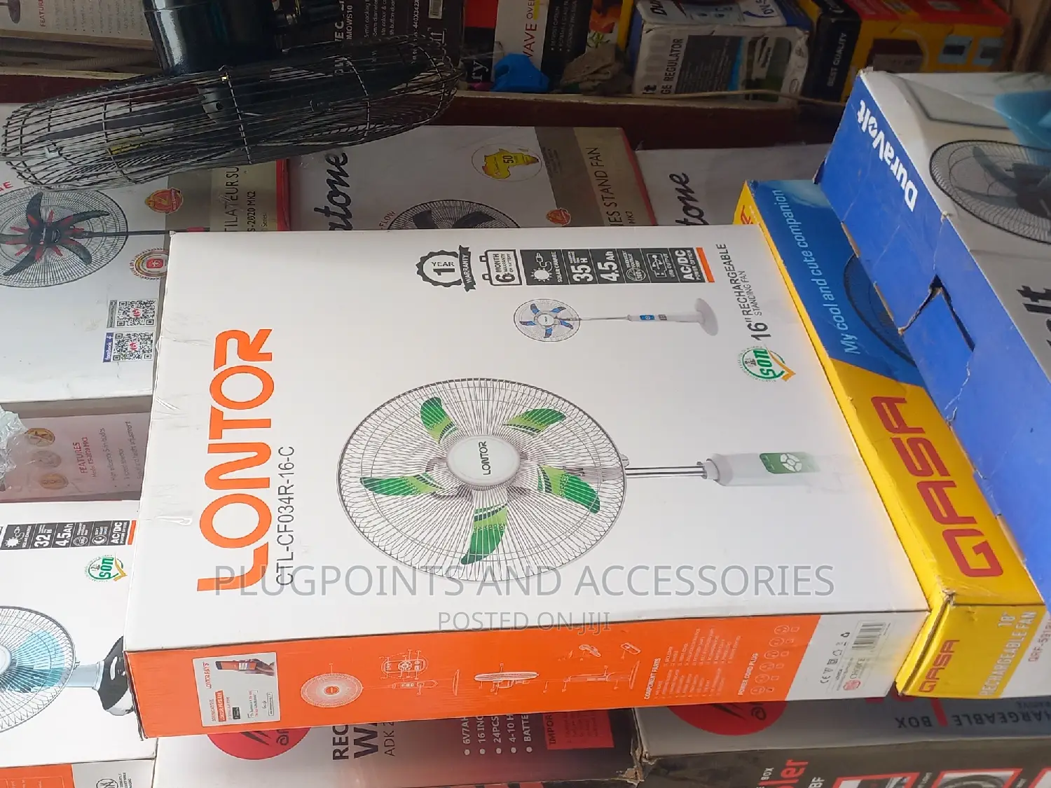 16 Lontor Rechargeable Fan 034-16 Clearance Sales