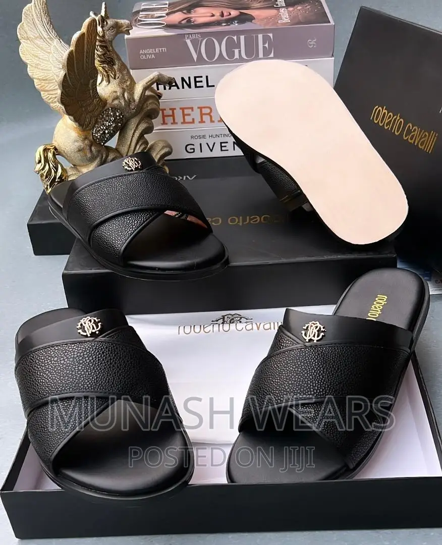 Original Leather Roberto CAVALLI Slipers