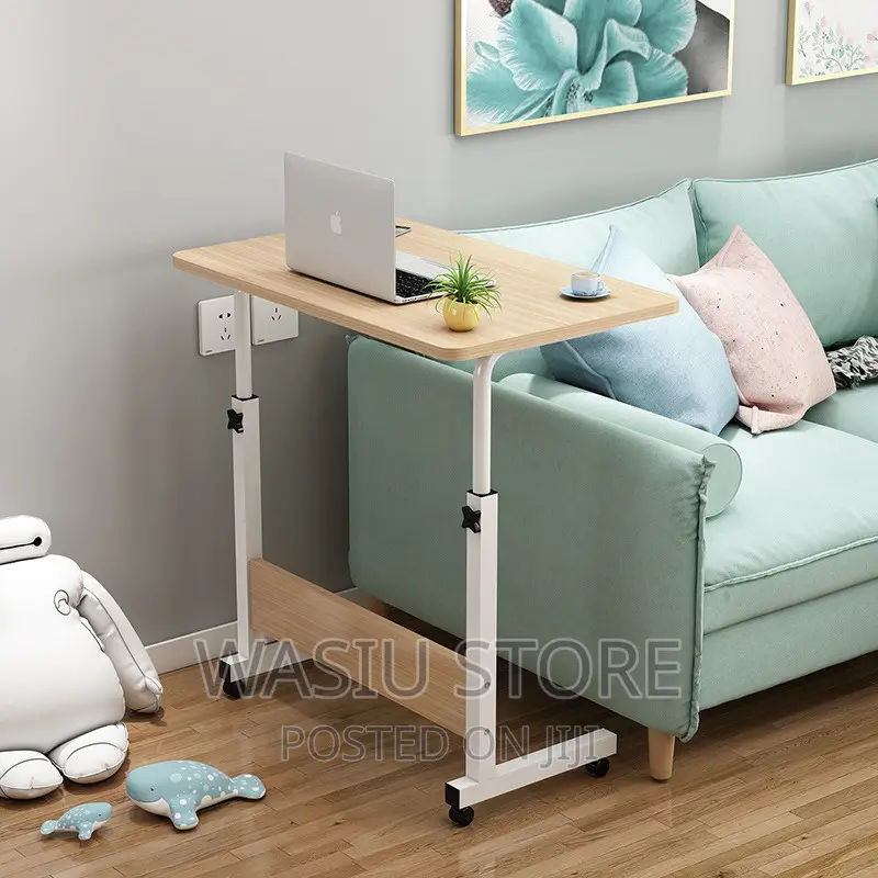 Laptop Table Computer Desk Height Adjustable With Wheels