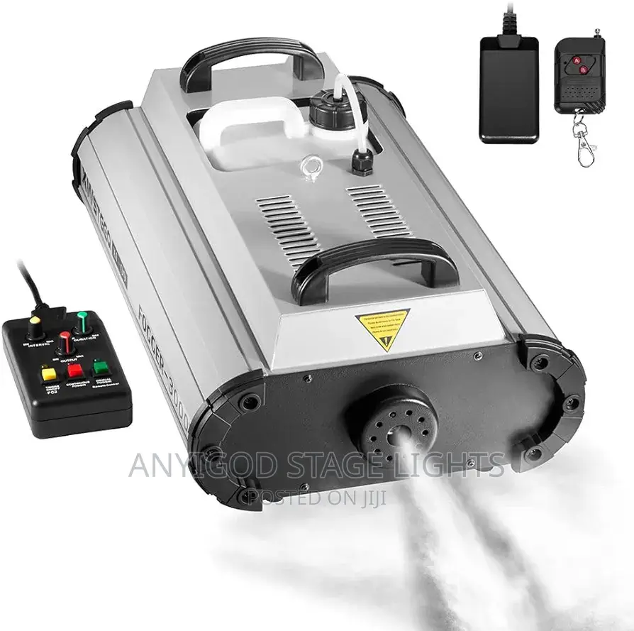 Fog Machine 3000W With DMX 512, Wired Timer Wireles Remote