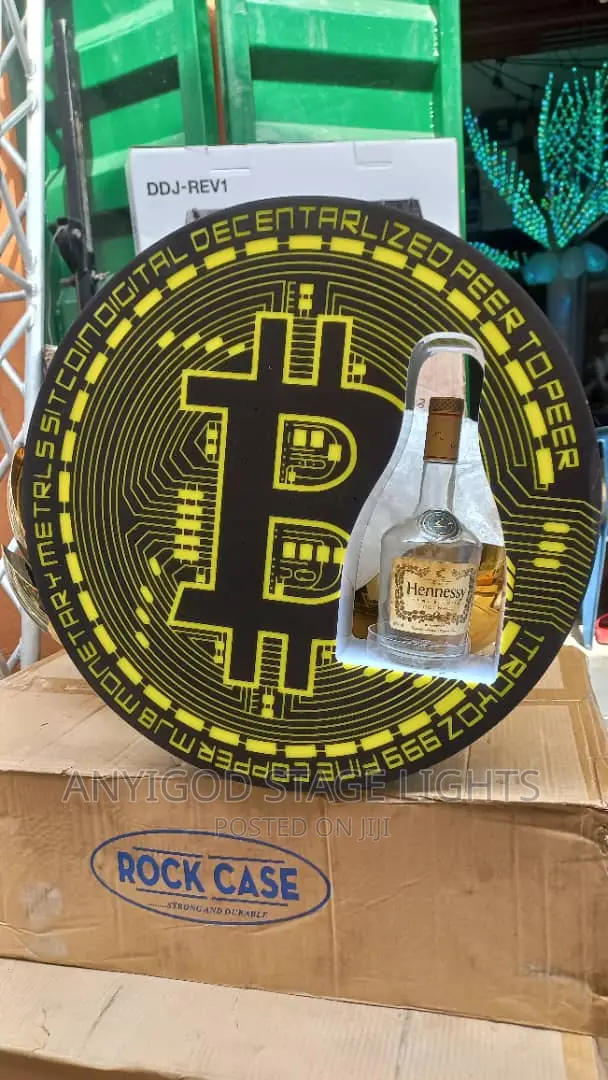Bitcoin Shape Night Club Bar Lounge Champagne Carrier