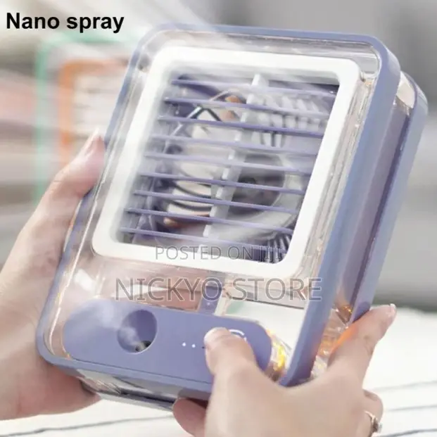 Cooling Fan USB Nano Spray Design LED Portable Air