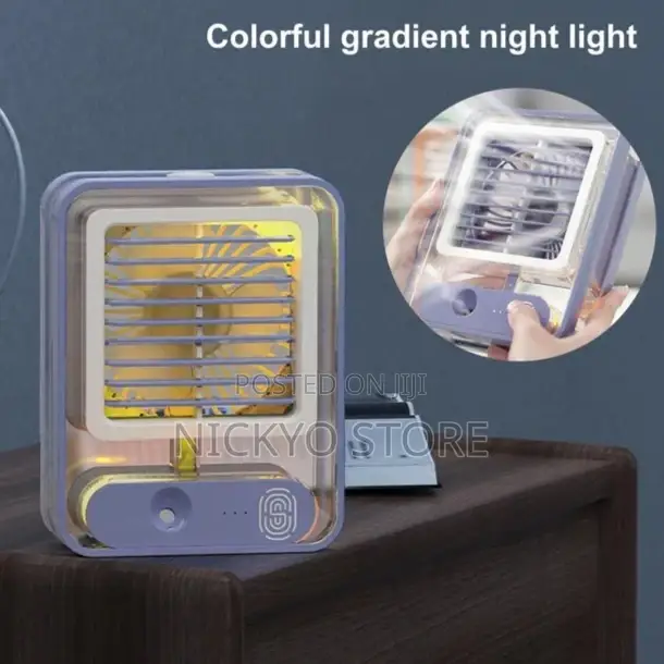 Cooling Fan USB Nano Spray Design LED Portable Air