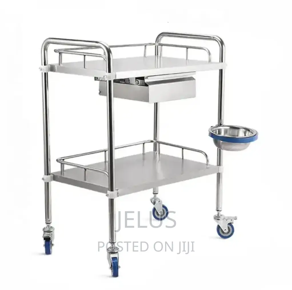 Instrument Trolley 2 Steps With 1 Drawers