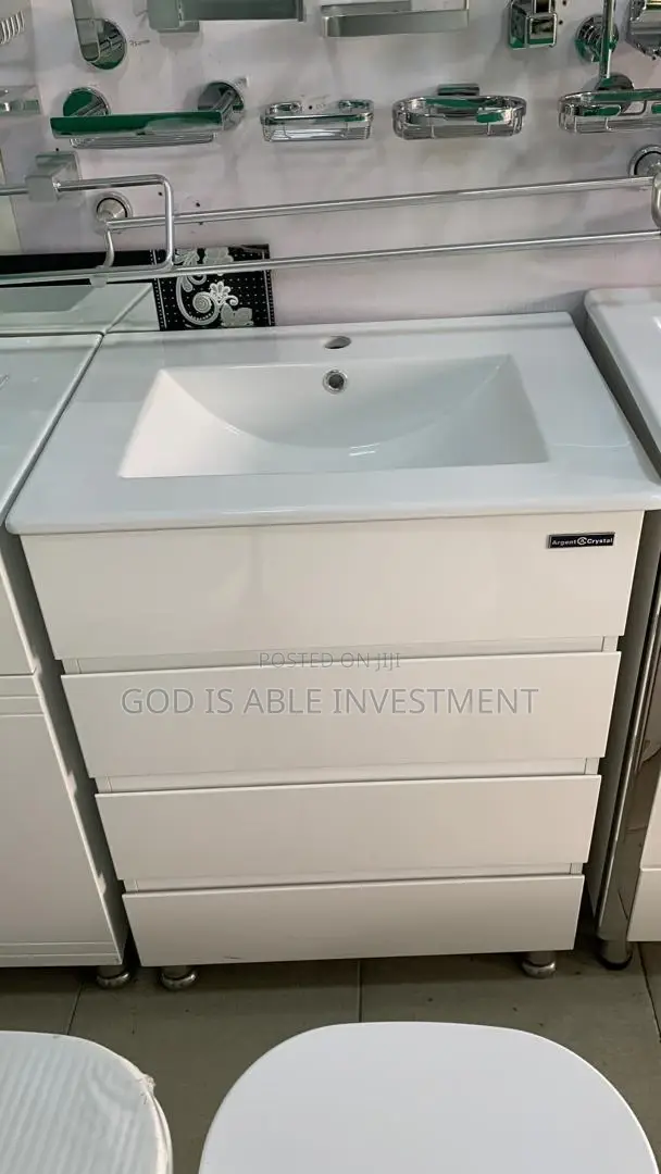 White Cabinet Basin