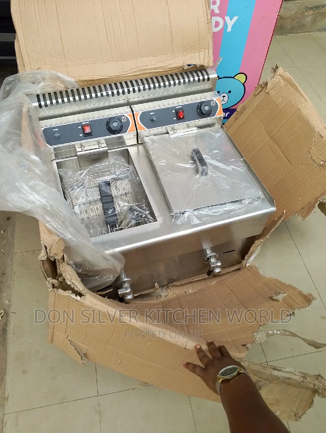 Electric Deep Fryer Double Bowl Two Basket