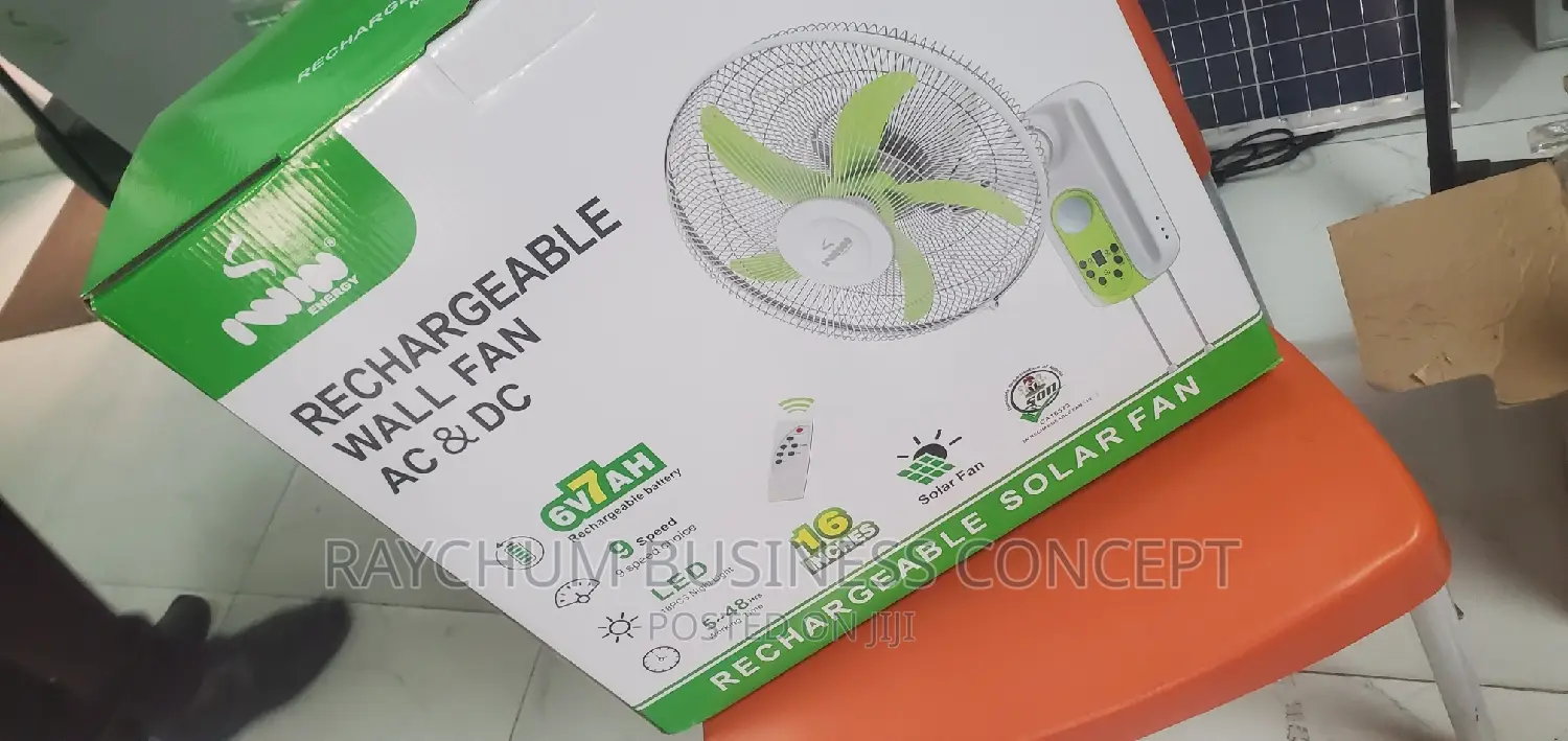 Iwin Wall Rechargeable Fan 16inches With 6v7ah Battery