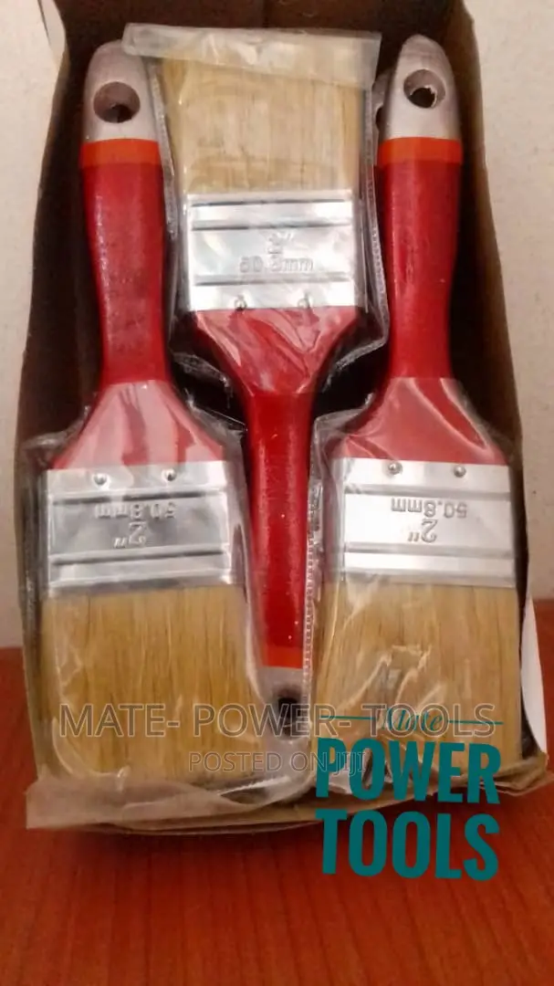 Wooden Handle Paint Brush With Natural Bristle 2” - 50mm