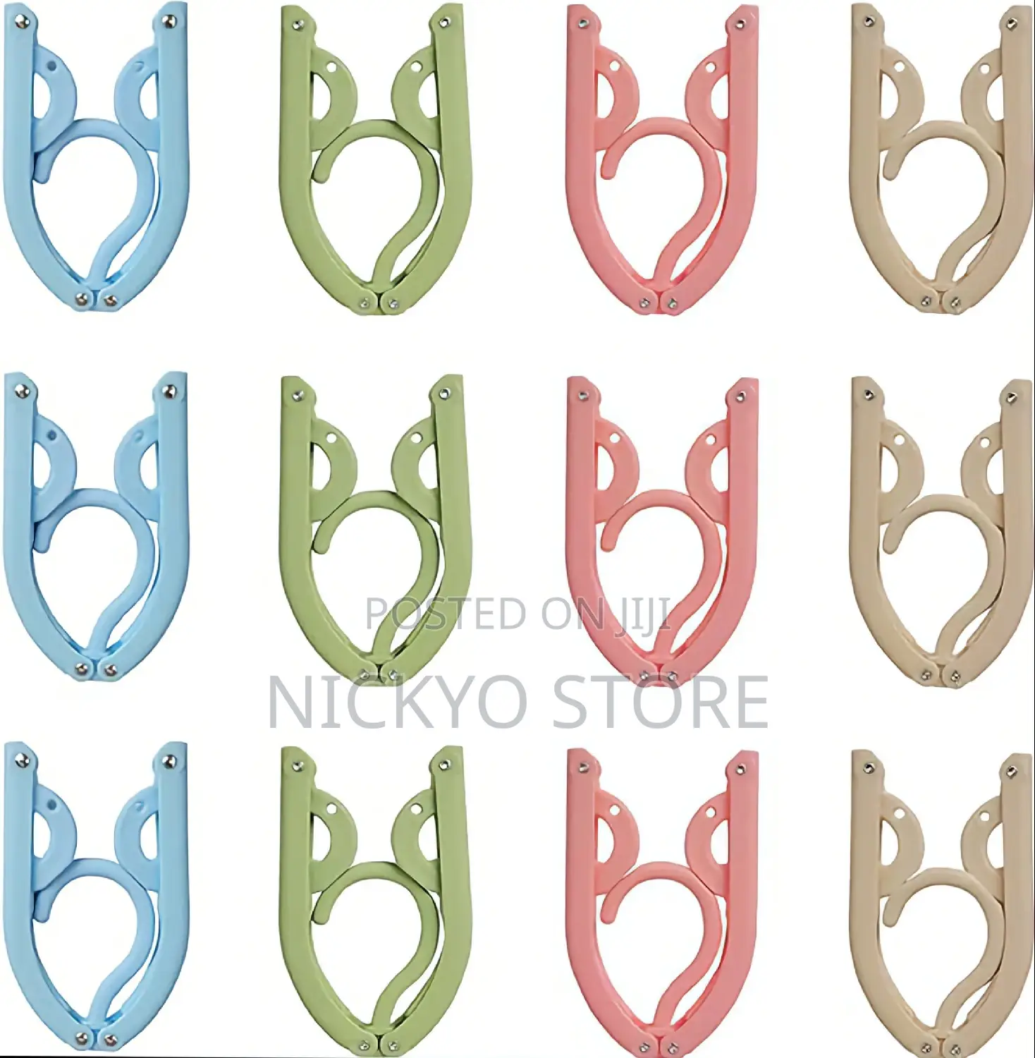 Travel Hangers, 12pcs Folding Plastic Clothes Hanger