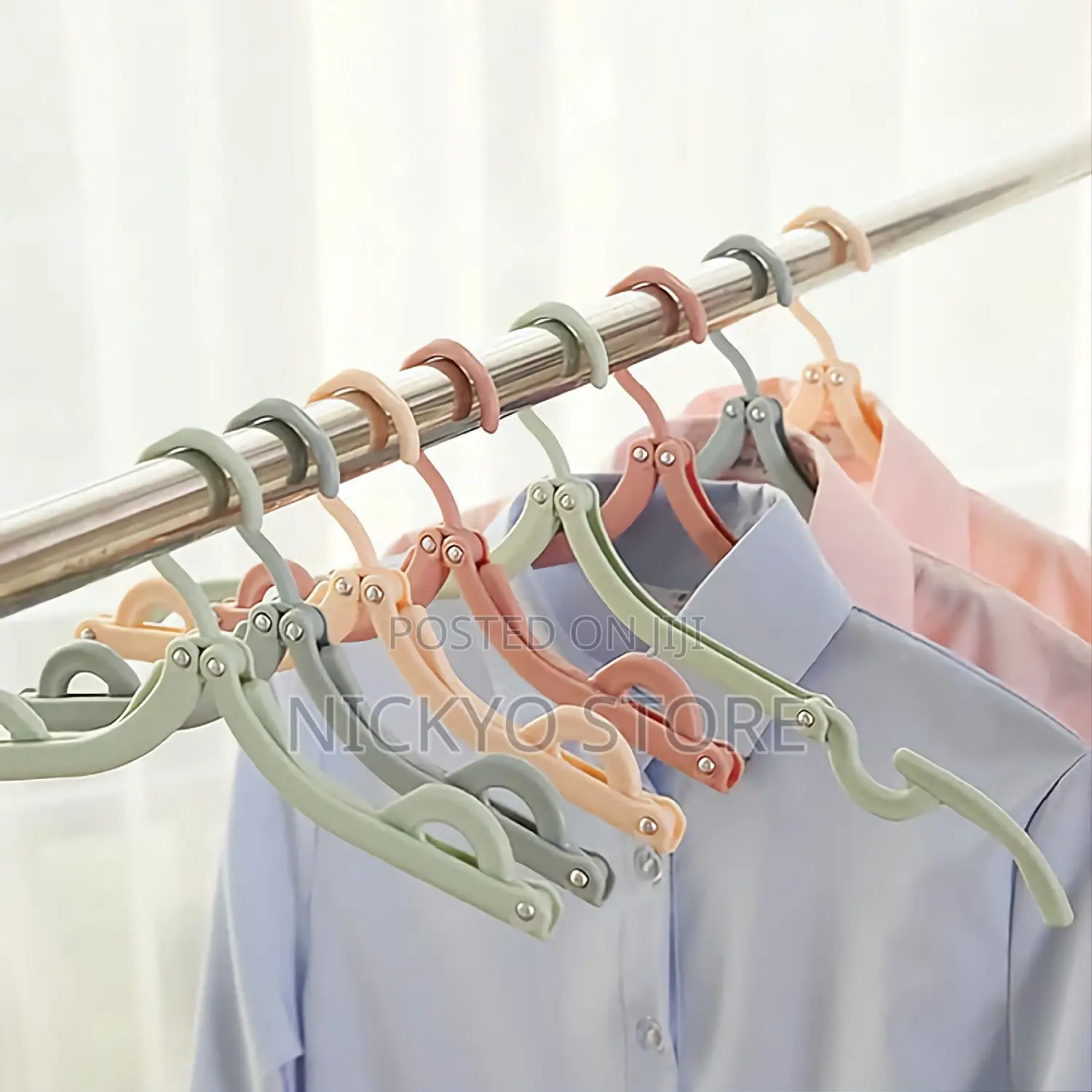 Travel Hangers, 12pcs Folding Plastic Clothes Hanger