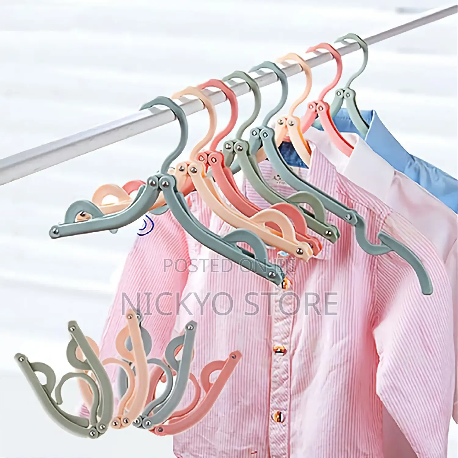 Travel Hangers, 12pcs Folding Plastic Clothes Hanger