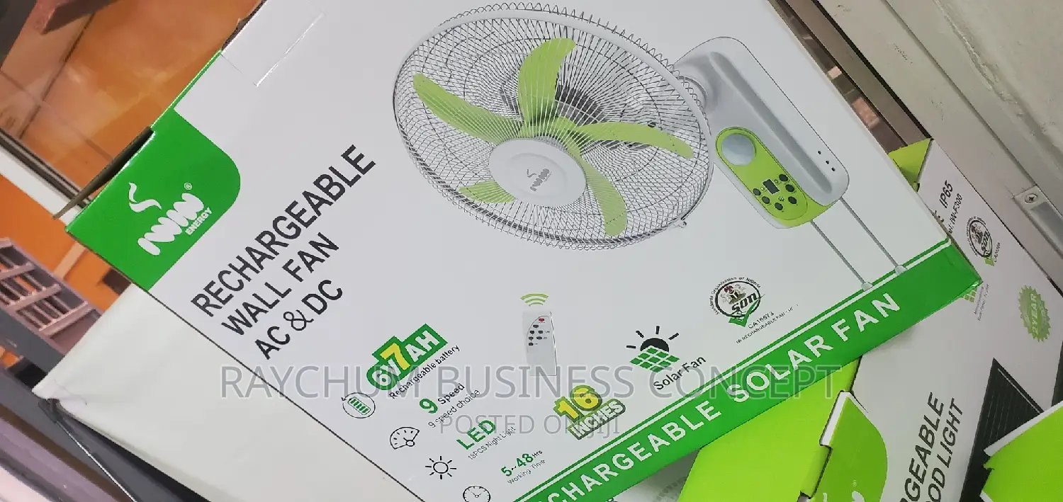 Iwin Rechargeable Wall Fan 16inches 7ah Battery