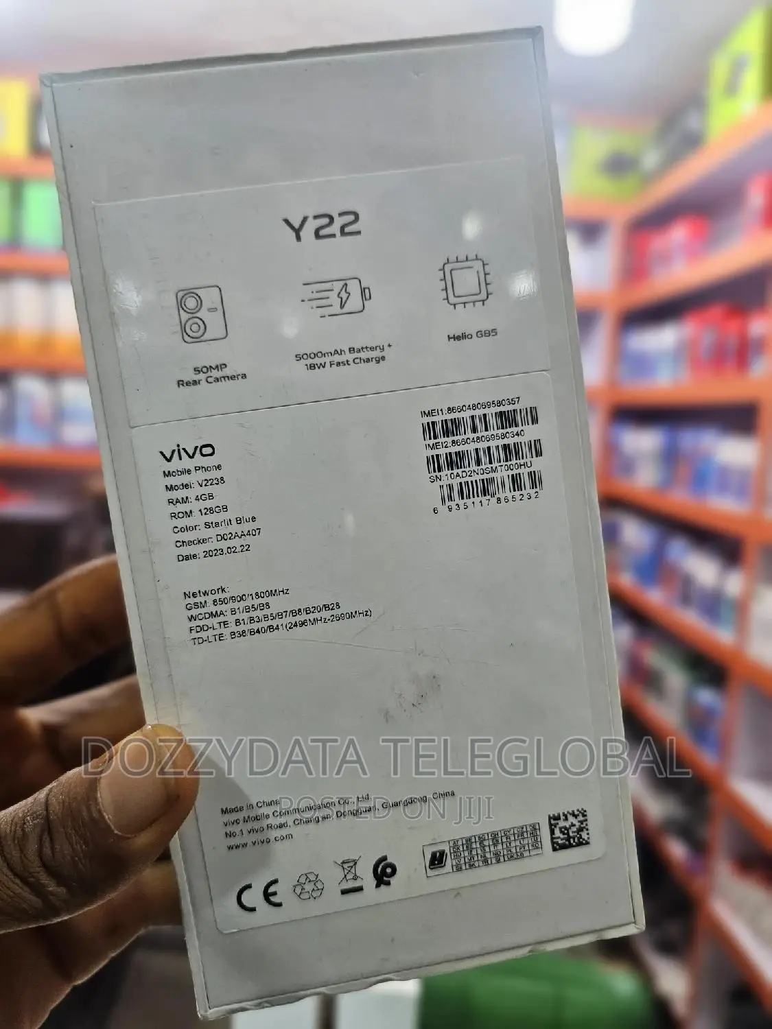 New Vivo Y22 128 GB Black