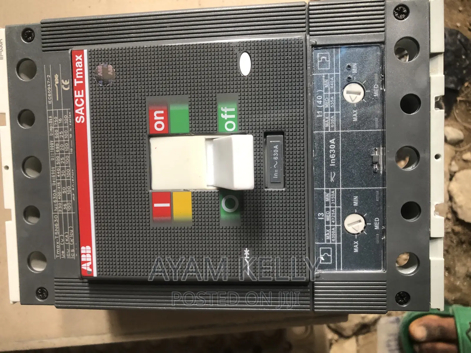 ABB Sace Tmax 630amps 3pole