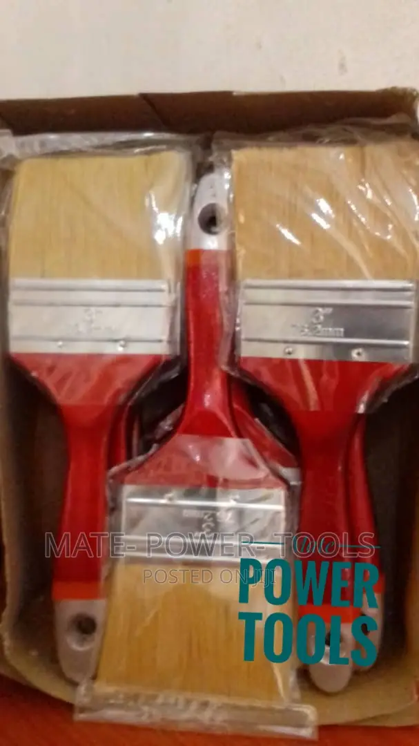 Wooden Handle Paint Brush With Natural Bristle 3” - 75mm