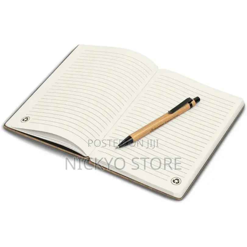 A5 Size Bamboo Notebook With Pen