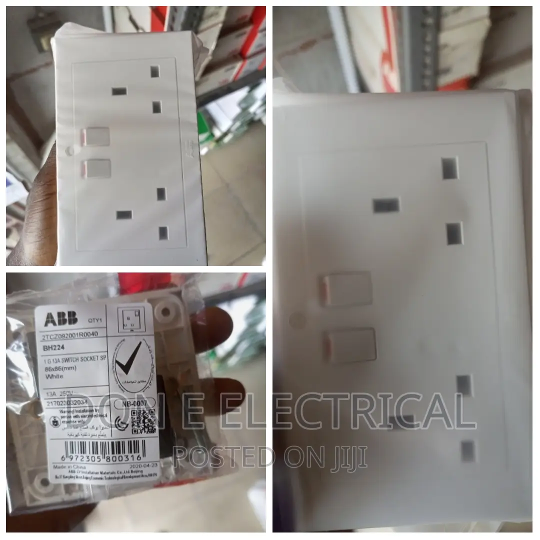 13amps Double Socket ABB Original