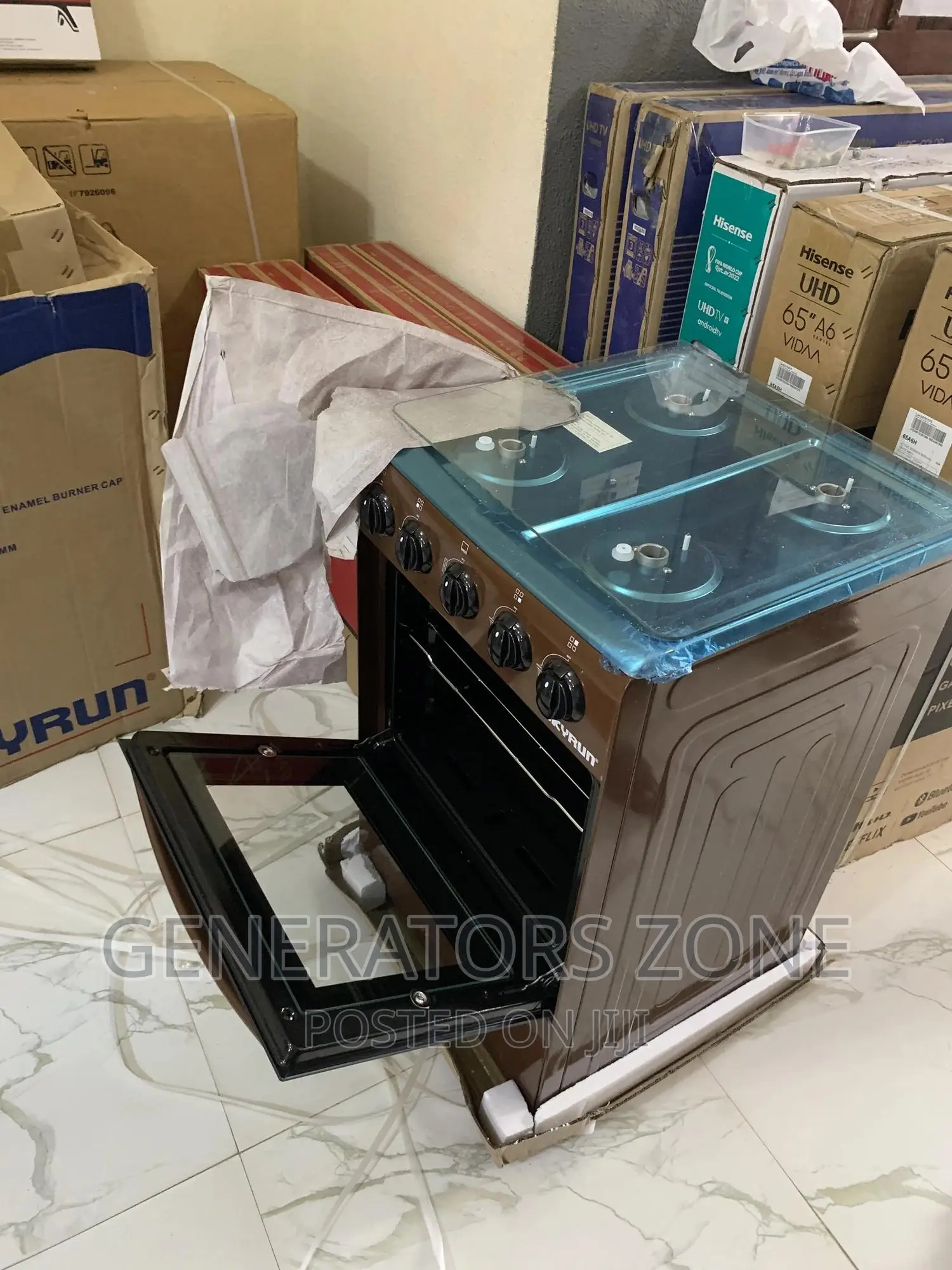 Skyrun Cooker (Auto Ignition)-(4+0)Burner Gas Cooker+Oven