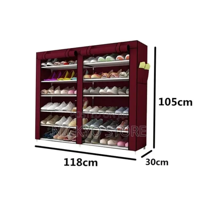 Double Row Modern Minimalist Non-Woven Shoe Cabinet Roller