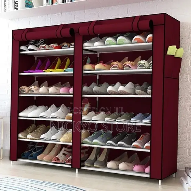 Double Row Modern Minimalist Non-Woven Shoe Cabinet Roller
