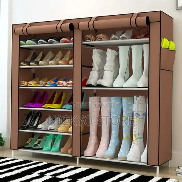 Double Row Modern Minimalist Non-Woven Shoe Cabinet Roller