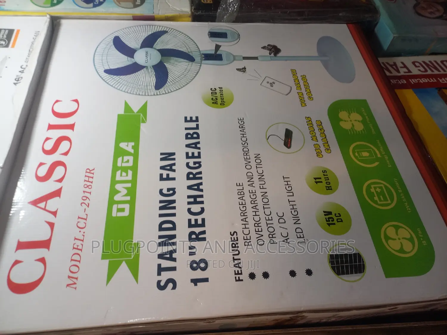18" Classic Rechargeable Fan