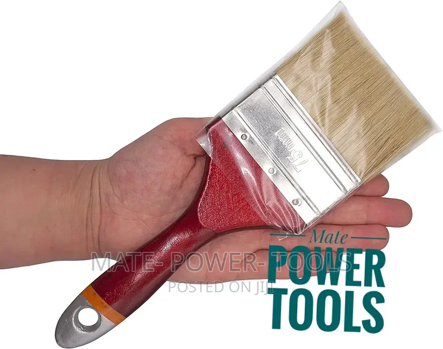 Wooden Handle Paint Brush With Natural Bristle 4” - 100mm