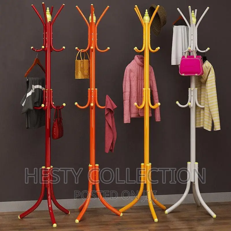 Coat Rack Metal With Hooks Wig Bag Clothes Hanger
