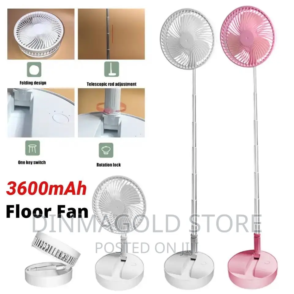 Folding Telescopic Floor Fan Rechargeable