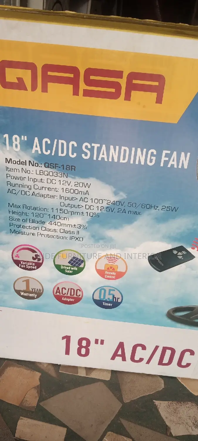 Qasa 20w Solar Fan