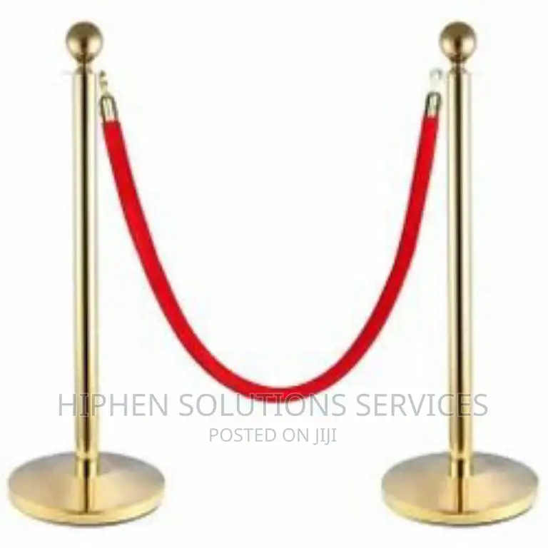 Gold Plated Queue Stand, For Hotel