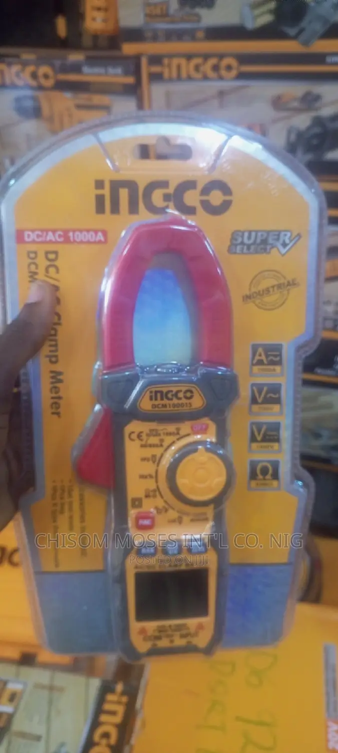 INGCO 1000A Digital AC/DC Clamp Meter AC/DC Current to 1000A