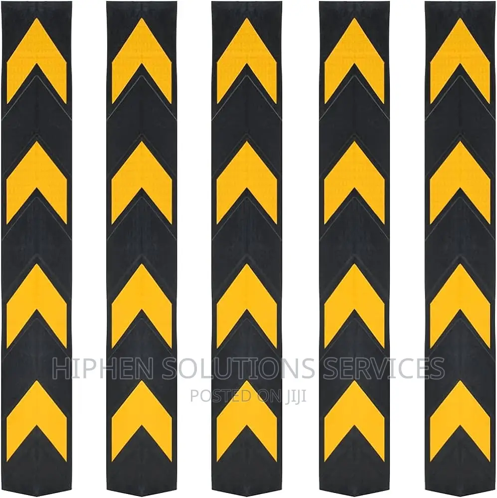 Black & Yellow L Shape Rubber Corner Guard, For Road Safety
