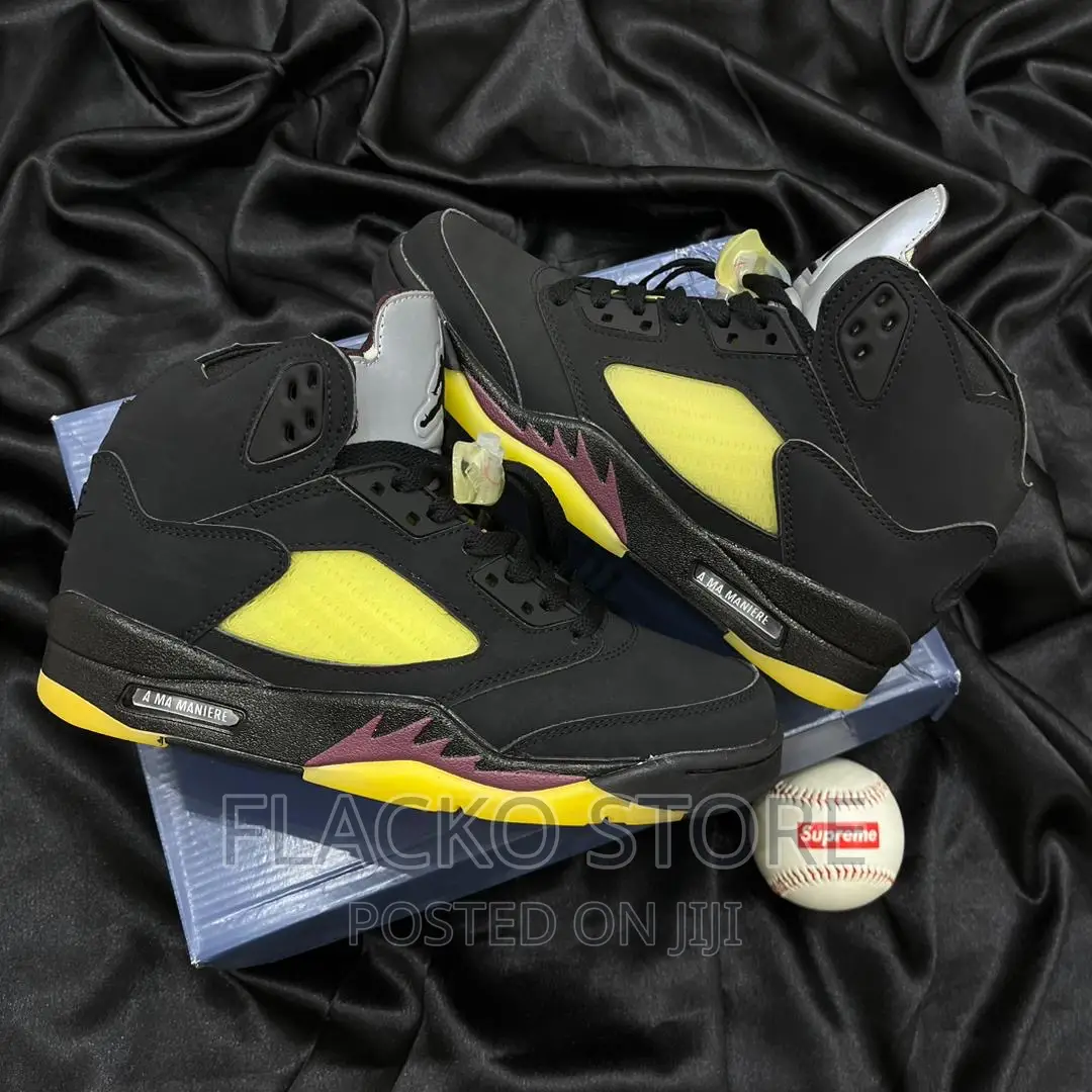 Original Air Jordan 5 Retro Sp a Maniére Black Sneakers