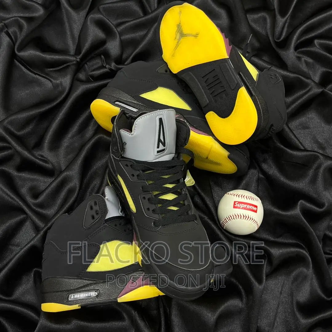Original Air Jordan 5 Retro Sp a Maniére Black Sneakers