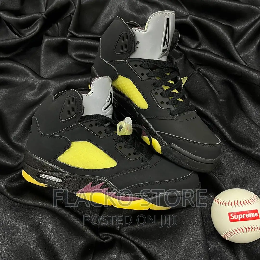 Original Air Jordan 5 Retro Sp a Maniére Black Sneakers