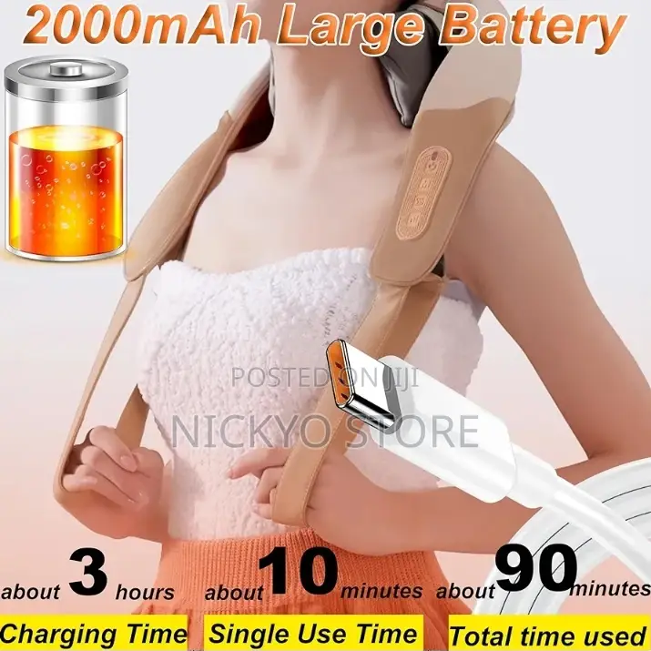 Electric Neck Shoulder Massager (Shiatsu Deep Tissue Massager)