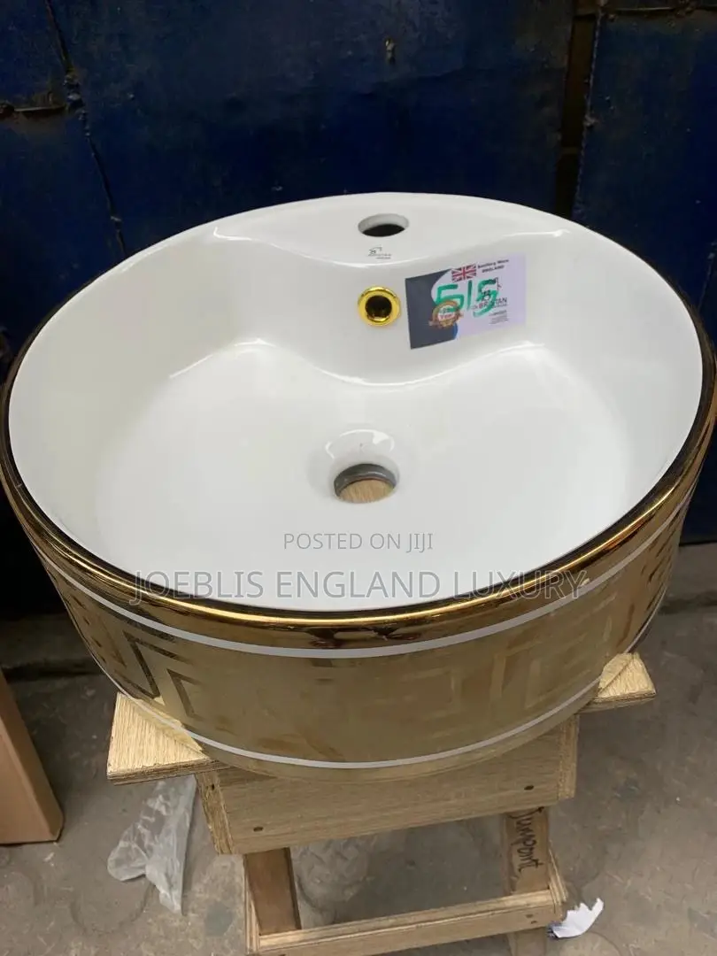 Smooth Gold and White Versace Basin Top