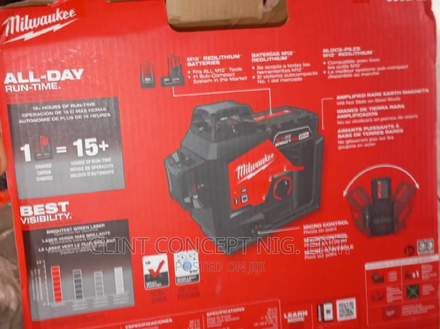 Milwaukee 12-Lines Laser Level Kit 360°
M12
Model: 3632-21