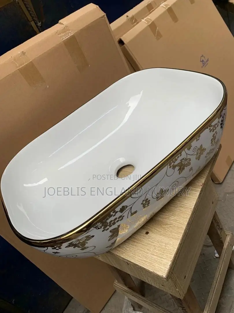 Beautified Counter Basin With Good Flower Deign