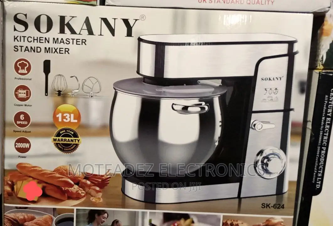 Sokany 12l (2000w) Commercial Stand Cake Mixer W/Large Bowl