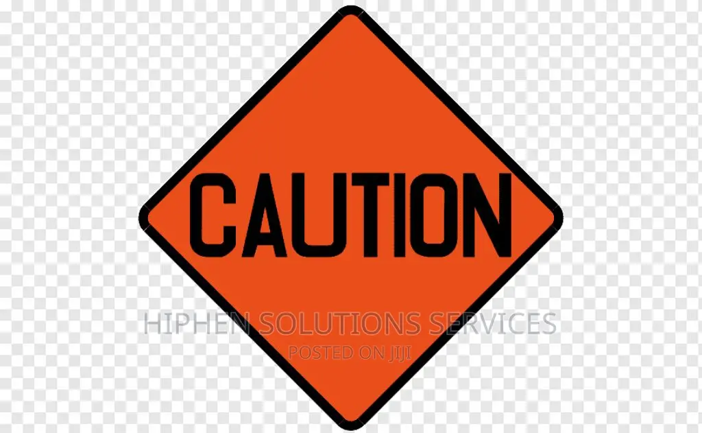 Yellow And Black Caution Sign