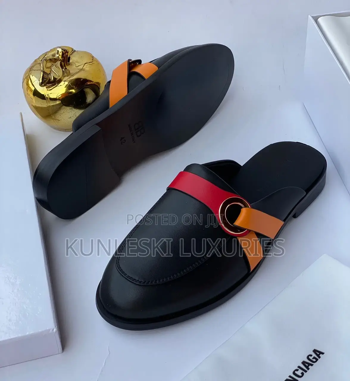 Original Balenciaga Leather Half Shoe for Men