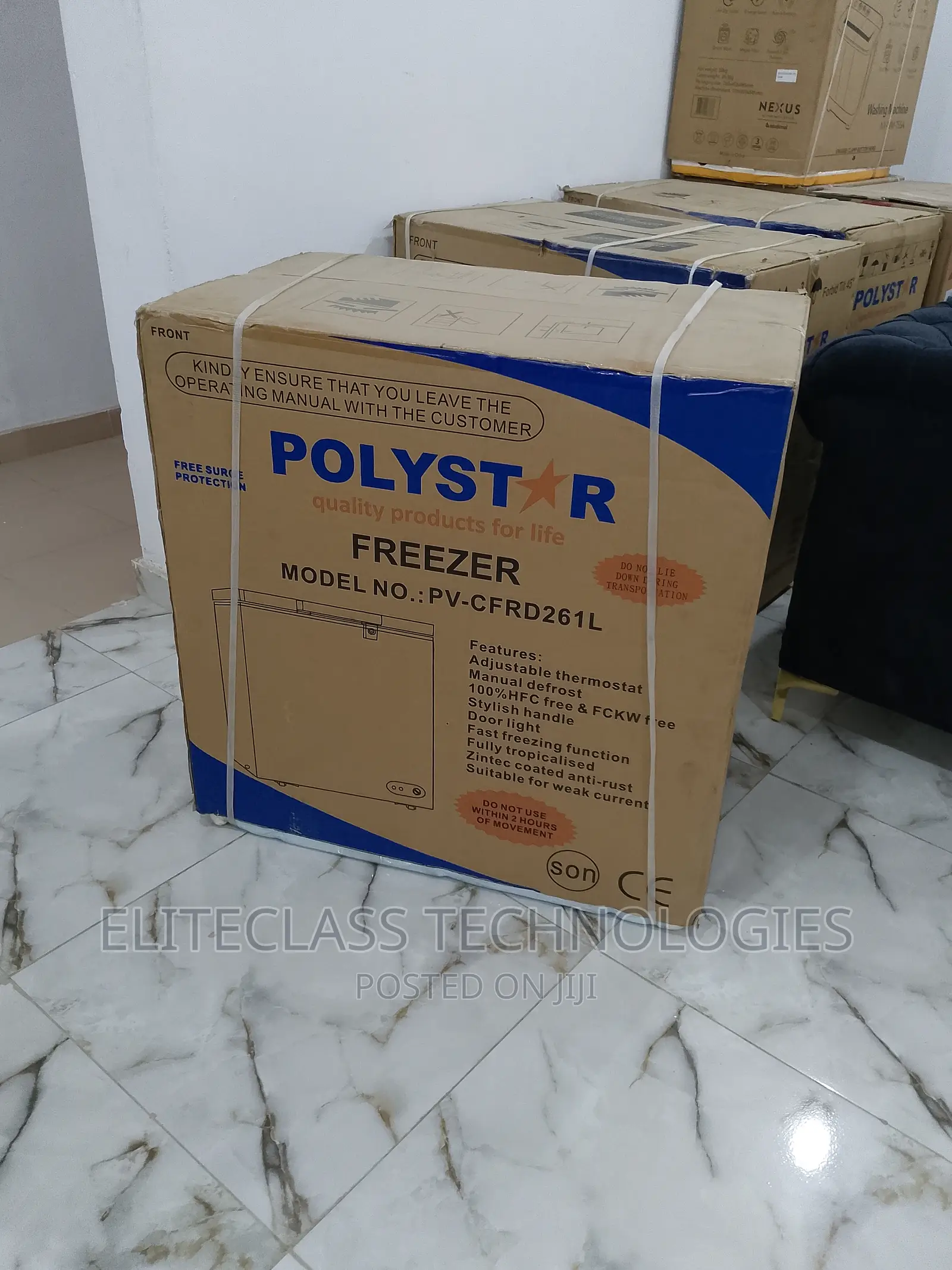 Polystar Manual Defrost 261L Chest Freezer Pv-Cfrd261l