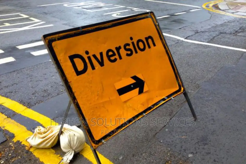 Wearing Safety Diversion Sign