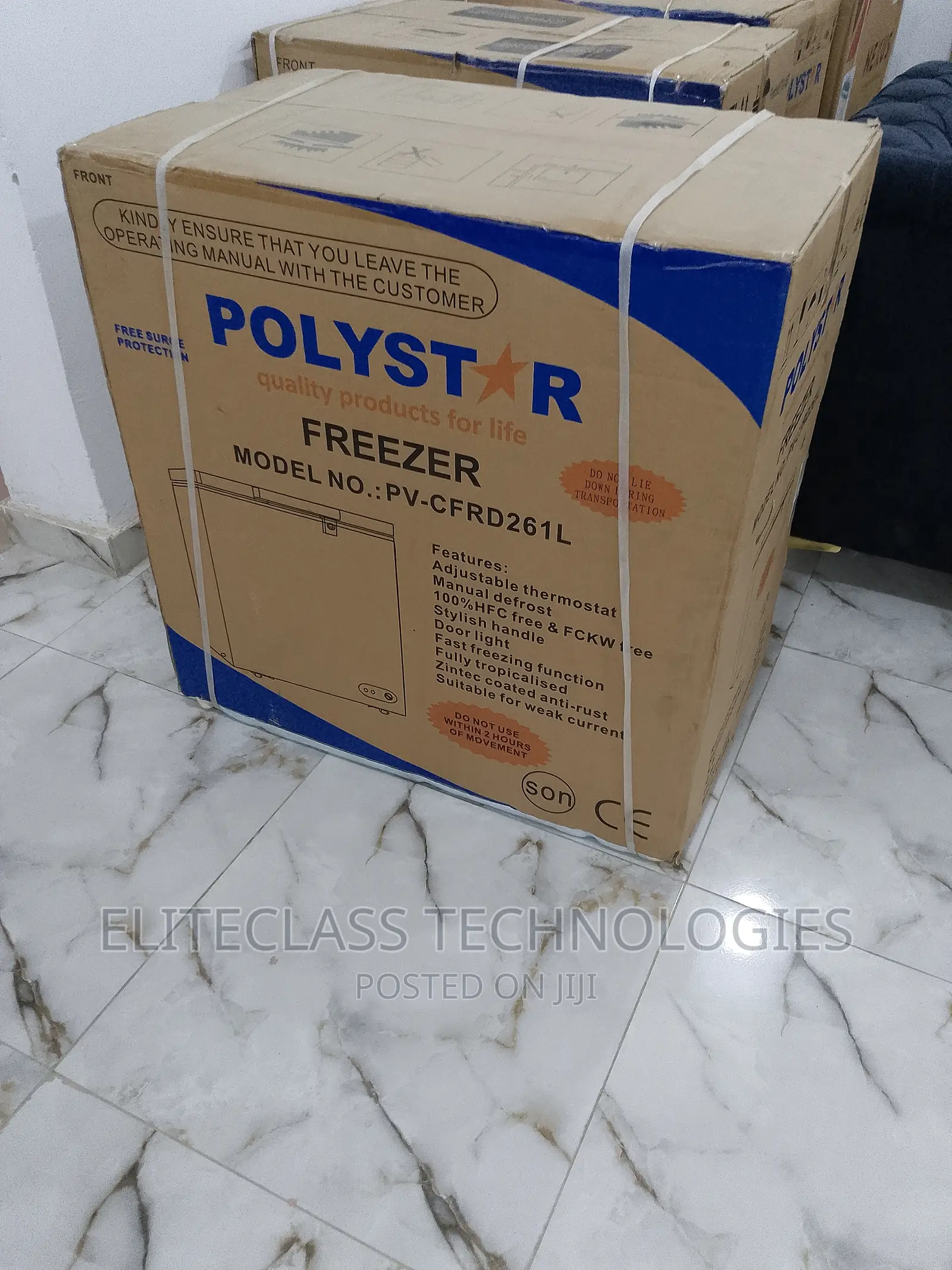 Polystar Stylish Interior Chest Freezer - Pv-Cfrd261l - 261L